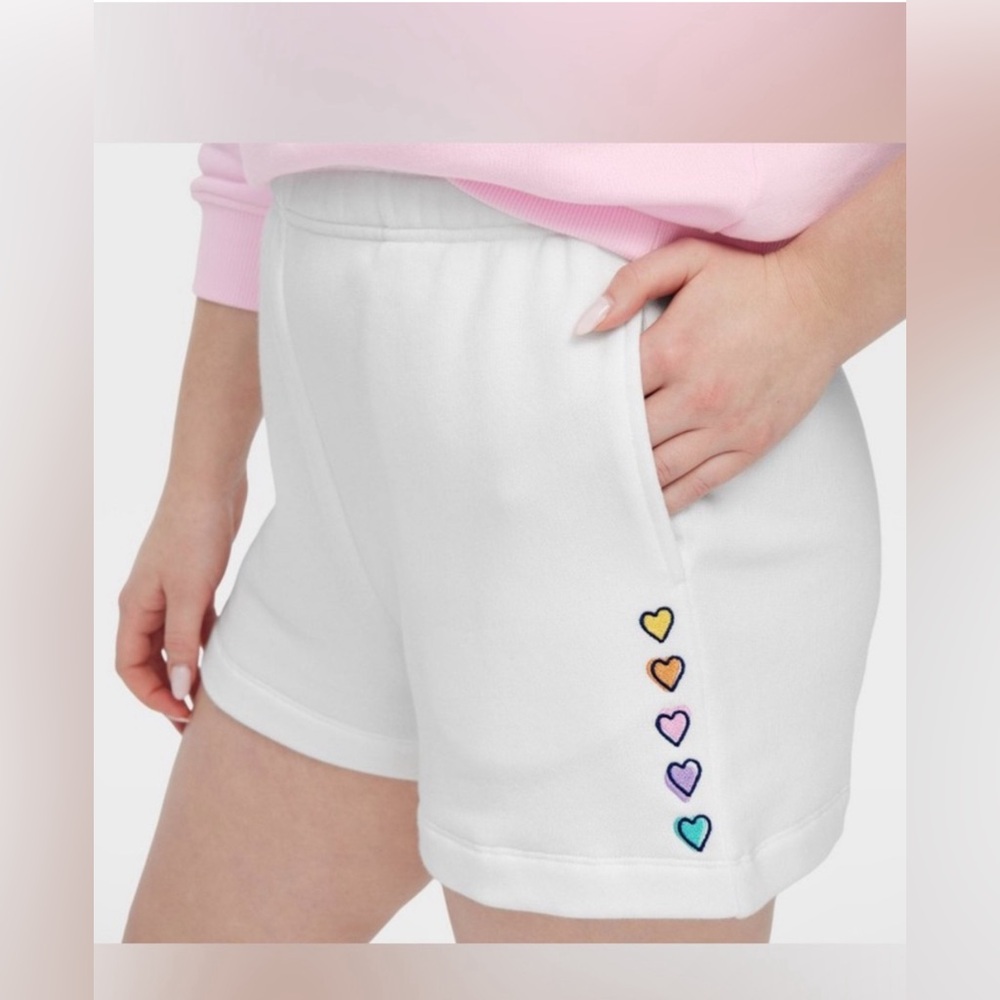 Roller Rabbit - Women's Disco Hearts Shorts White - Roller Rabbit NWT Large